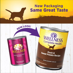 Wellness Complete Health Natural Wet Canned Dog Food, Duck & Sweet Potato
