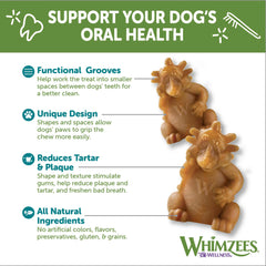 Wellness WHIMZEES Hedgehog Dog Dental Treats, Natural Chews, Large Size
