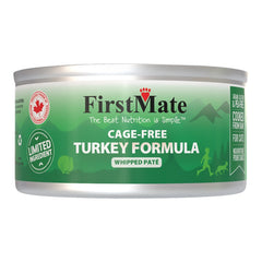 FirstMate Grain-Free Cage-Free Turkey Wet Cat Food (Pâté) – 5.5 oz Cans (24 Pack Case)
