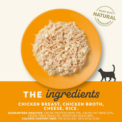 Applaws Chicken Breast with Cheese in Broth Wet Cat Food – 24 Pack (5.5 oz Cans)