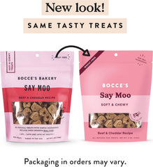 Bocce's Bakery Oven Baked Say Moo Treats – Beef & Cheddar, 6 oz
