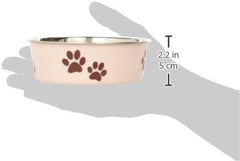 Loving Pets Bella Dog Bowls- Stainless Steel Dog & Cat Bowls - Spill Proof Dog Food Bowl, Cat Bowl, Puppy Essentials & Pet Supplies Great for Home & Travel