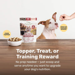 BADLANDS RANCH Superfood Nuggets – Bison & Kale Freeze-Dried Dog Treats (8 oz Bag)