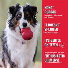 KONG Ball with Hole – Classic Natural Rubber Fetch Toy (Large)