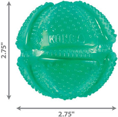 KONG Dental Squeezz Ball Dog Chew – Medium Teal