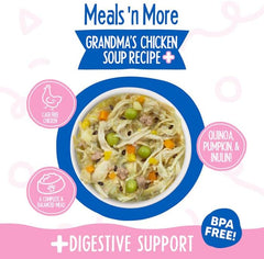 Weruva Meals 'n More Natural Wet Dog Food, Grandma's Chicken Soup Plus Digestive Support(Pack of 12)