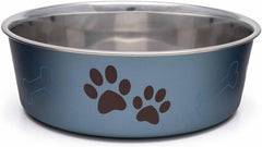 Loving Pets - Bella Bowls - Dog Food Water Bowl No Tip Stainless Steel Pet Bowl No Skid Spill Proof