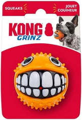 KONG Grinz Puffer Fish Dog Toy – Small Orange