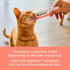 Applaws Natural Salmon Purée Cat Treat Sachets – 10 Pack (6 x 0.5 oz Sachets)
