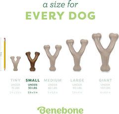 Benebone Wishbone Durable Dog Chew Toy for Aggressive Chewers, Real Peanut, Made in USA, for Any breed