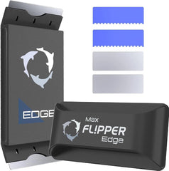 Flipper Cleaner EDGE 2-in-1 Scrubber Scraper Floating Magnetic Fish Tank Aquarium Cleaner with DUAL BLADES - Efficient Glass & Acrylic Aquarium Cleaning Tools (MAX)