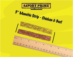 Savory Prime 36-Pack Munchie Strips, 5-Inch, Chicken And Beef