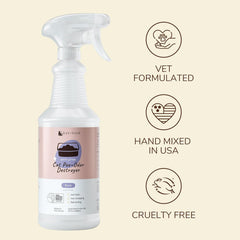 kin+kind Pet Odor Eliminator for Home - Litter Deodorizer, Pet Urine Odor Eliminator Spray and Stain Remover Spray for Harwood Floods, Carpet and Fabric - Pee, Odor and Stain Destroyer