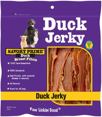 Savory Prime 400 Natural Duck Jerky Dog Treats, 8 Oz