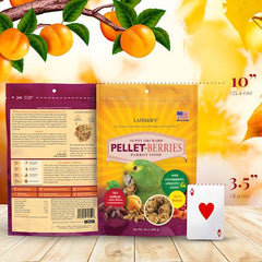 LAFEBER'S Pellet-Berries Pet Bird Food, Made with Non-GMO and Human-Grade Ingredients, for Parrots
