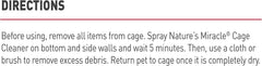 Natrue's Miracle Bird Cage Cleaner, Cleans and Deodorizes Bird Cages Without Irritation, 24 oz Spray