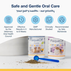 NaturVet ProDen PlaqueOff Powder for Pets - Cat & Dog Breath Freshener - Plaque & Tartar Remover for Pet Oral Care