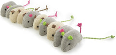 SmartyKat (3 Count) Skitter Critters Catnip Cat Toys - Gray/Cream, 3 Count