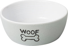 SPOT Ethical Products Bowl Dog Nantucket Woof Grey