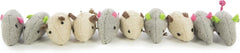 SmartyKat (3 Count) Skitter Critters Catnip Cat Toys - Gray/Cream, 3 Count