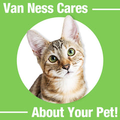Van Ness Pets EcoWare Double Dish Cat Bowl, Whisker Friendly Feeder, Non-Skid, 16 oz Capacity (8 oz Per Side), Blue