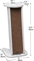 Petpals Pack of 2 Cat Sofa Corner Protector with Built-in Sisal Cat Scratcher, Scratching Pad - Wafer, Medium