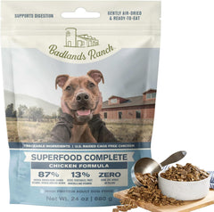 Badlands Ranch Superfood Complete, Air-Dried Adult Dog Food - High Protein, Zero Fillers, Superfood Nutrition by Katherine Heigl (11.5 oz., Premium Chicken)