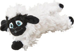 SPOT Baa Baa Black Sheep Plush Dog Toy - Cute and Cuddly Fleece Toy with Squeaker, Black and White Lamb