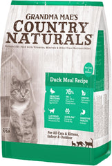 Grandma Mae’s Country Naturals Dry Cat Food, Duck & Brown Rice, Slow Cooked & Nutrient Dense, Made in USA, 12 LB Bag