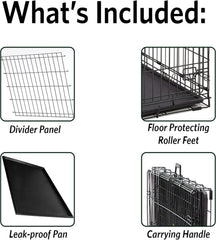 Midwest Products Metal Products 848 Home Training Crate for Dogs, 48", Black