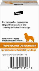 Elanco Tapeworm Dewormer (praziquantel tablets) for Dogs, 5 Count (Pack of 1) Praziquantel Tablets for Dogs and Puppies 4 Weeks and Older
