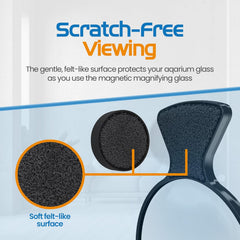Flipper Cleaner FL!PPER Flipper DeepSee Viewer MAX 5" Black - Coral and Fish Magnifier for Reef Tank and Freshwater Aquarium Photography and Videography - Magnetic Magnifying Glass
