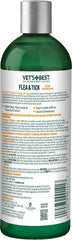 HERO PET Vet's Best Natural Flea & Tick Dog Shampoo – Plant-Based Formula with Cotton Spice Scent – Natural Dog Shampoo with Essential Oils for Flea and Tick Support – Made in USA – 12 oz Bottle