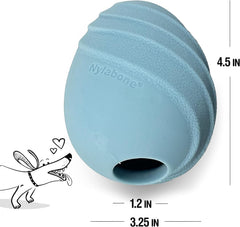 Nylabone Eggi Interactive Fillable Dog Chew Toy - Lightweight Bouncy Floatable Dog Treat Toy for Creative Play & Dog Exercise, Blue, Large/Giant - Up to 50 lbs. (1 Count)