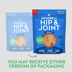 Dogswell Jerky Hip and Joint Dog Treats Grain Free Made in USA Only, Glucosamine and Chondroitin, Chicken