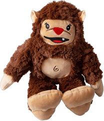 Snugarooz Billy The Big Foot with Repair Patch – Plush Dog Toy with Built-in Squeaker & Crinkle Fabric – Chew Toy for Small to Medium Dogs