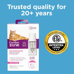 Comfort Zone Pack Cat Calming Diffuser Refills; Pheromones Help Cat Anxiety