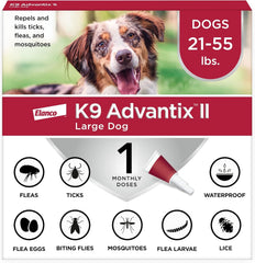 K9 Advantix II Dog Vet-Recommended Flea, Tick & Mosquito Treatment & Prevention | 1-Mo Supply