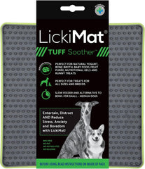 LickiMat Tuff, Heavy-Duty Soother, Dog Slow Feeder Lick Mat, Boredom Anxiety Reducer; Perfect for Food, Treats, Yogurt, or Peanut Butter, Fun Alternative to a Slow Feed Dog Bowl, Green
