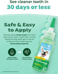 TropiClean Clean Teeth Gel for Dogs | Dog Dental Care | Dog Toothpaste | Breath Freshener |