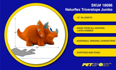 PetSport Jumbo Triceratops Dog Toy