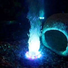 Penn-Plax Cascade Multi-Colored Rainbow LED Air Stone – Great Bubbler for Freshwater & Saltwater Aquariums – 2.5” Diameter