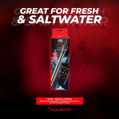 Aquatop Titanium Heater with Controller - Fully Submersible - Adjustable Temperature - for Turtles & Large Fish for Turtles & Large Fish
