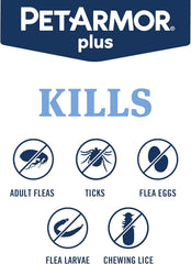 PetArmor Plus Flea and Tick Prevention for Cats, Cat Flea and Tick Treatment, 3 Doses, Waterproof Topical, Fast Acting, Cats Over 1.5 lbs
