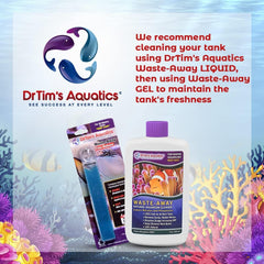 DrTim's Aquatics Reef Safe Waste-Away Time Release Gel β Natural Fish Tank & Aquarium Leave-in Waste Management Solution for Dissolving Cleaning Organic Sludge - Medium
