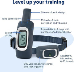 PetSafe 300 Yard Remote Training Collar – Smaller Version for Small or Medium Dogs – Choose from Tone, Vibration, or 15 Levels of Static Stimulation – Medium Range Option for Training Off Leash Dogs