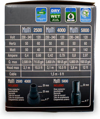 SICCE MULTI 5800 Multifunction Aquarium Pump, 1500 GPH, designed for submerged and in-line use