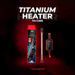 Aquatop Titanium Heater with Digital Controller – Fully Submersible - Up to 100 Gal – Adjustable 68-92°F – Durable Heater for Fresh & Saltwater