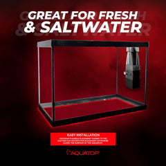 Aquarium Surface Skimmer 65 GPH Flow Rate – Efficient Waste Removal – Ideal for Tanks Up to 100 Gallons – Ideal for Freshwater & Saltwater Compatible