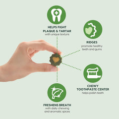Ark Naturals Soft Brushless Toothpaste, Soft-Baked Dog Dental Chew with Toothpaste Center, Freshen Breath, Reduce Plaque & Tartar